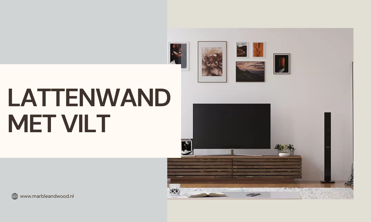 Lattenwand met vilt