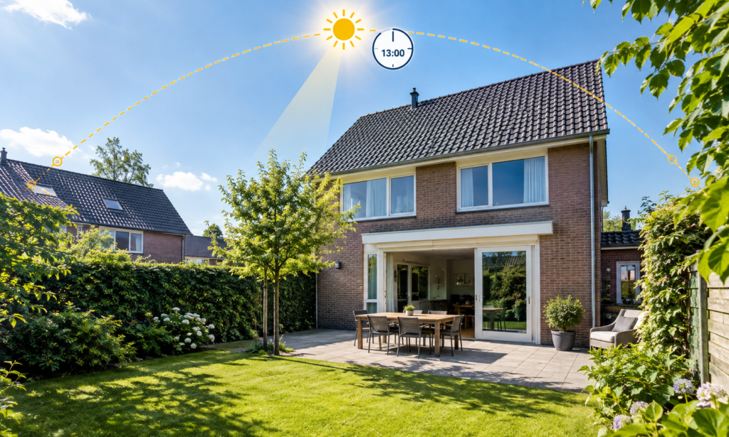zonligging van een woning checken
