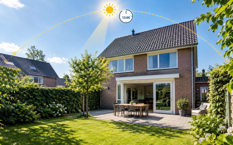 Woningfoto’s zijn om 13:00 in juni gemaakt: zo schat je de echte zon vóór je biedt